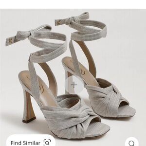 Sam Edelman Lenora Heels Natural Linen Size 8